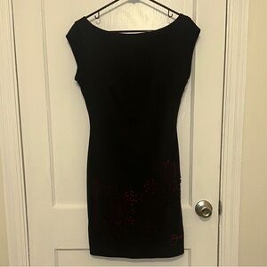 Desigual Black Mini Dress with Red Accents
